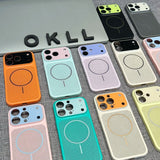 Color-blocked Breathable Magnetic Phone Case for iPhone