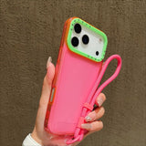 Candy-colored Lanyard Phone Case For iPhone