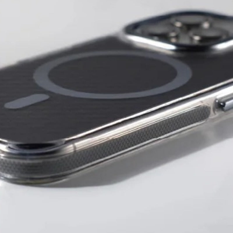 Armor Non-Slip Magnetic Carbon Fiber Pattern Case For iPhone