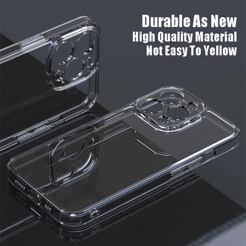 Transparent Tempered Glass Phone Case For iPhone