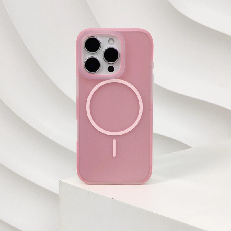 Jelly Color Magnetic Liquid Silicone Phone Case For iPhone