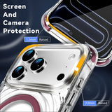 Transparent Magnetic Shockproof Airbag Phone Case For iPhone