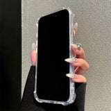 Rose-colored Transparent Shockproof Phone Case For iPhone