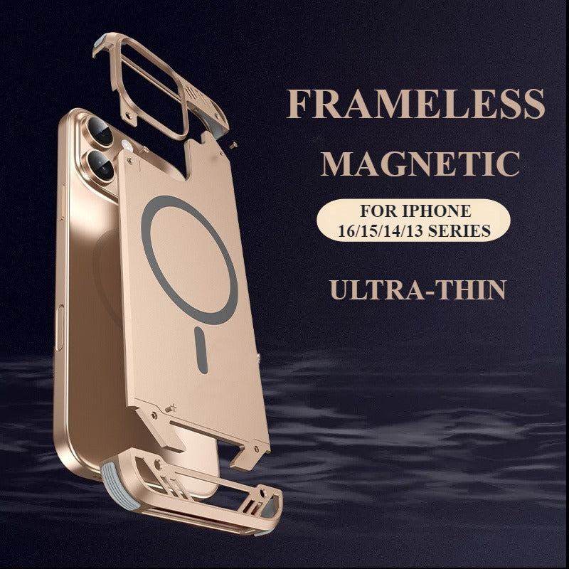 Borderless Ultra-thin Mecha Magnetic Phone Case For iPhone