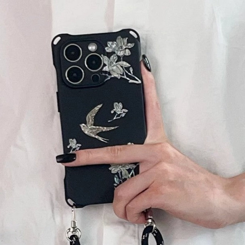 Bird Flower Phone Case For iPhone