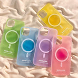 Solid Color Frosted Magnetic Phone Case For iPhone