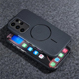 Carbon Fiber Pattern Magnetic Case For Samsung