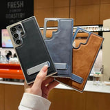 Electroplating Bracket Anti-fall Mobile Phone Case For Samsung