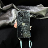 Line Flower Phone Case For iPhone