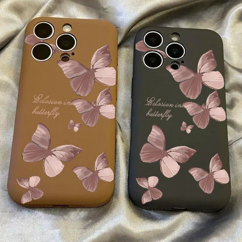 Lens Flat Silicone Case For iPhone