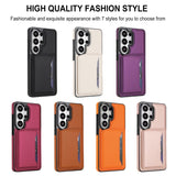 Magnetic Card-inserting Leather Phone Case For Samsung
