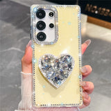 Glitter Heart Phone Case For Samsung