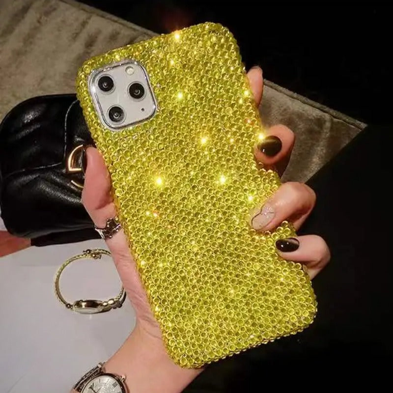 Bling Rhinestone Gem Diamond Soft Phone Case For iPhone