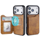 Magnetic Leather Wallet Case Card Holder Phone Case For iPhone