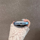 Color-blocked Shockproof Frosted Phone Case For iPhone