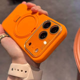 Premium Silicone Stand Magnetic Phone Case  for iPhone
