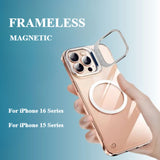 Ultra-thin Transparent Borderless Magnetic Mobile Phone Case For iPhone