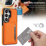 Magnetic Card-inserting Leather Phone Case For Samsung