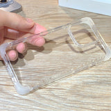 Straight Edge Airbag Transparent Phone Case For iPhone