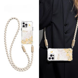 Flower Crossbody Soft Phone Case For iPhone