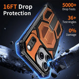 Armor Magnetic Metal Stand Case For iPhone