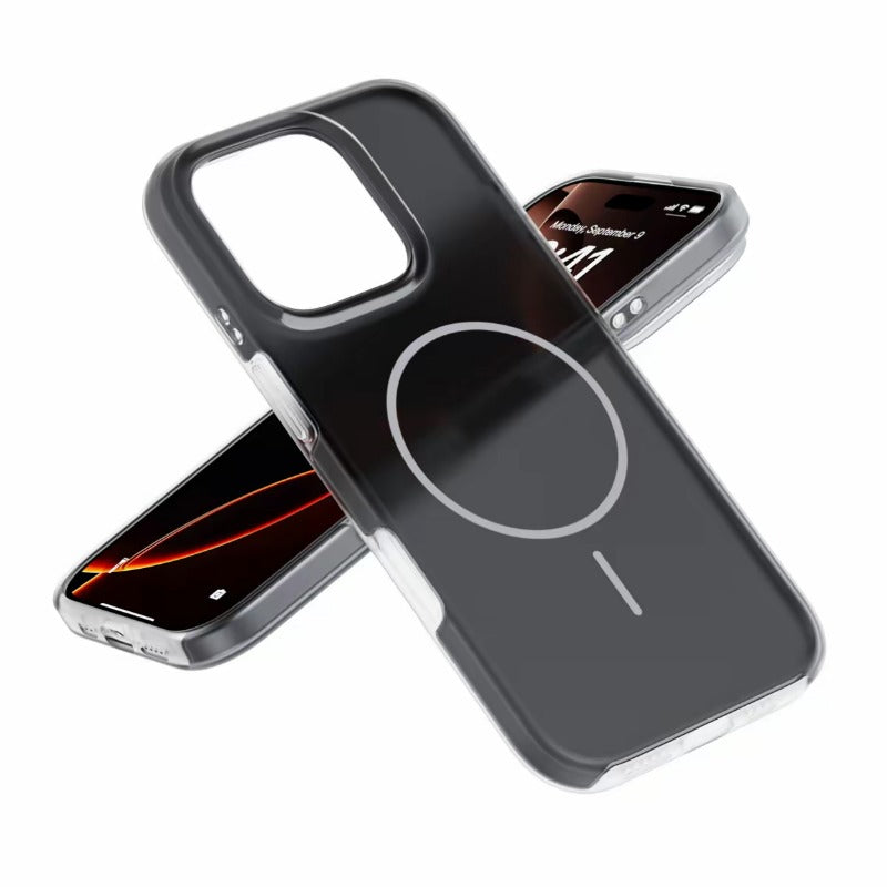 Jelly Color Magnetic Liquid Silicone Phone Case For iPhone