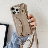 Wrist Strap Crossbody Lanyard Case For iPhone