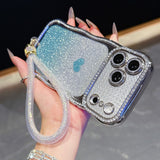 Electroplated Star Diamond Wave Bracelet Phone Case For iPhone