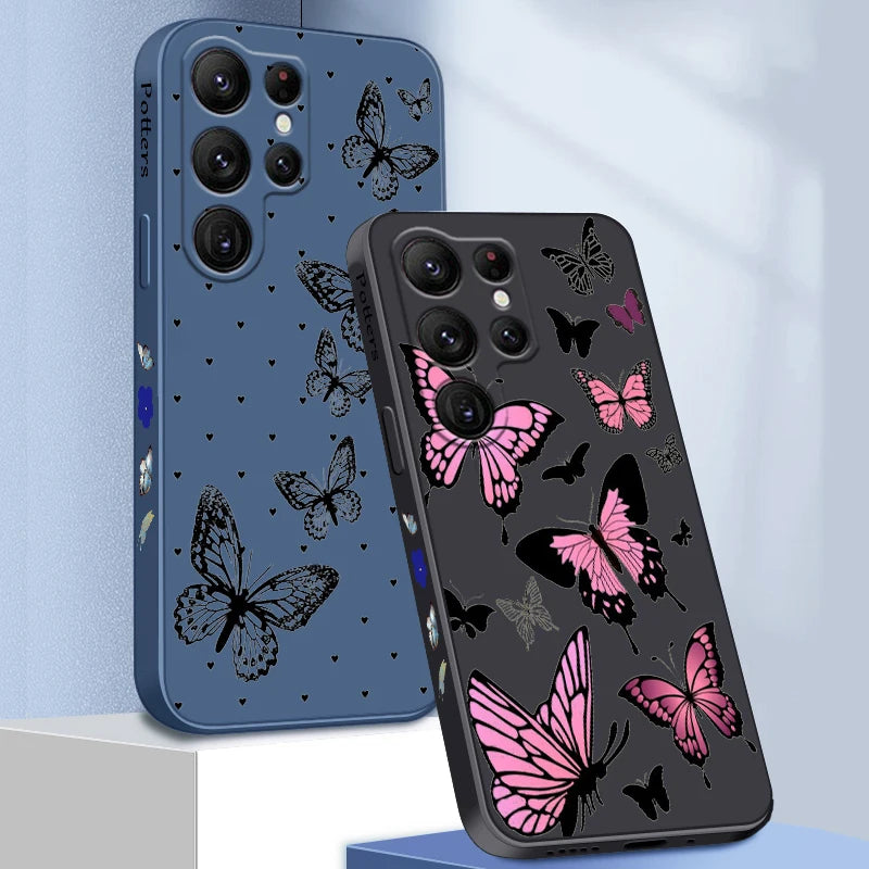 Beautiful Butterfly Art Liquid Rope For Samsung