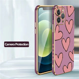 Black Love Heart Case For iPhone