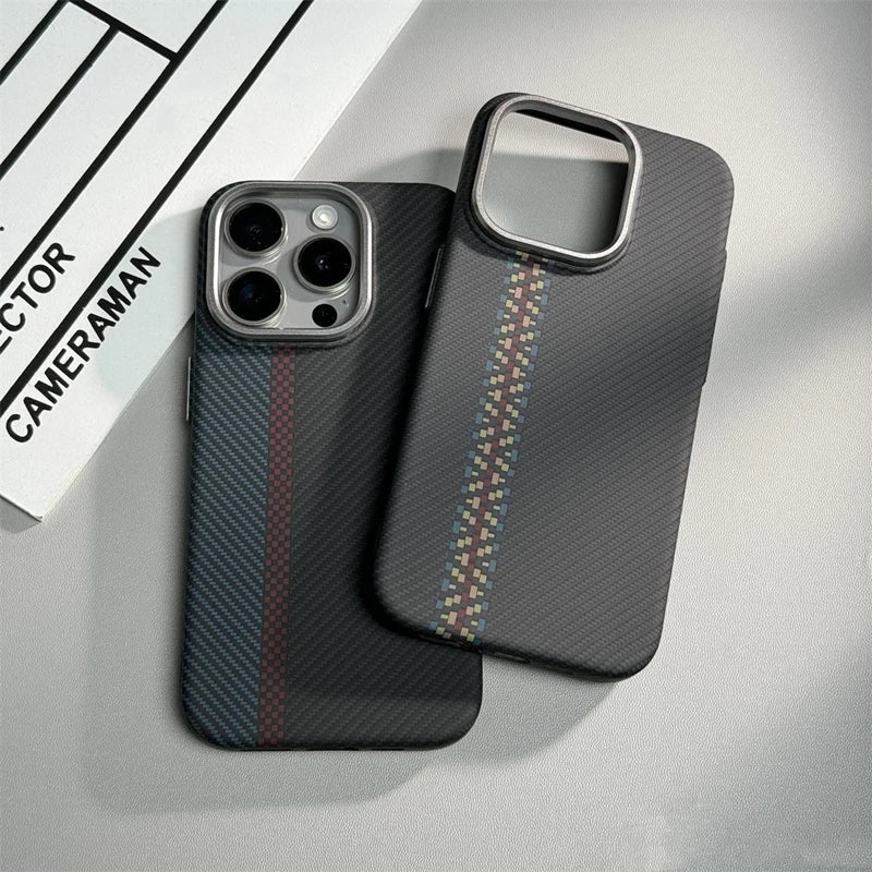 Carbon Fibre Wireless Charging Phone Case for iPhone