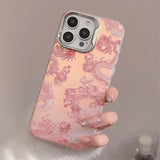 Custodia Cartoon Laser Pink Dragon per iPhone