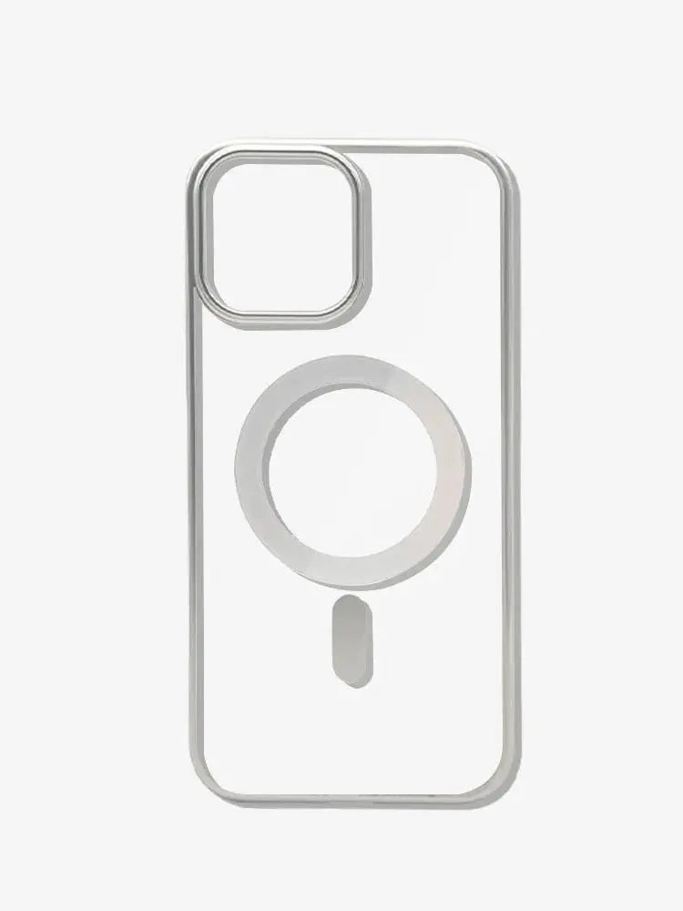 Transparent Acrylic Titanium Bezel Case For iPhone