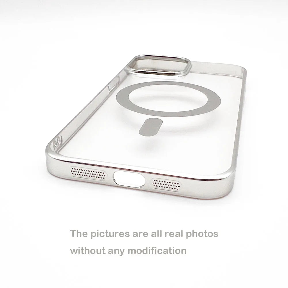 Transparent Acrylic Titanium Bezel Case For iPhone