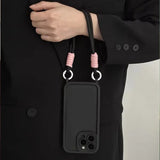 Crossbody Necklace Strap Lanyard Fall protection Phone Case For iPhone