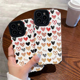 Custodia protettiva per fotocamera con cuore d'amore carino per iPhone 