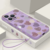 Cute Love Heart Magnetic Shockproof Case For iPhone