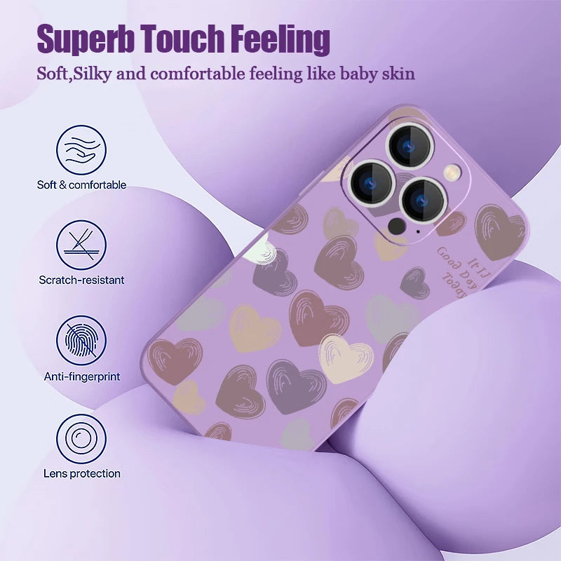 Cute Love Heart Magnetic Shockproof Case For iPhone