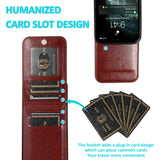 Flip Leather Magnetic Card Holder Wallet Case for IPhone