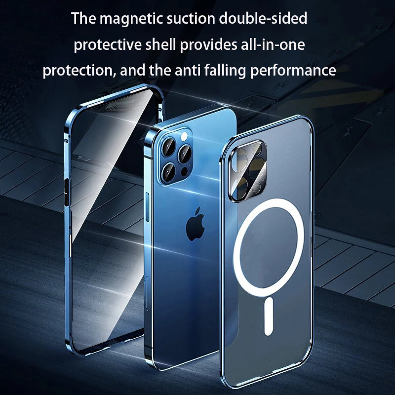 Metal Aluminium Alloy magnetic Magsafe Protection Case For iPhone