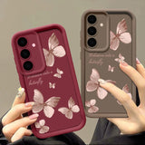 Gold Butterfly Soft TPU Case For Samsung