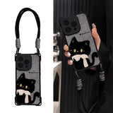 Cat-shaped Lanyard Phone Case For iPhone