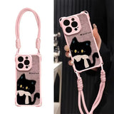 Cat-shaped Lanyard Phone Case For iPhone