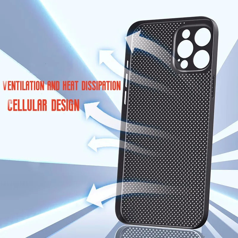 Heat Dissipation Breathable Cooling Case For iPhone