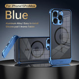 High end Aluminum Alloy Magnetic Aromatherapy Phone Case For iPhone