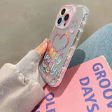 Hot Love Heart Air Cushion Mirror Phone Case For iPhone