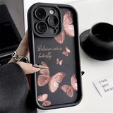 Retro Butterfly Silicone Phone Case For iPhone