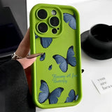 Retro Butterfly Silicone Phone Case For iPhone