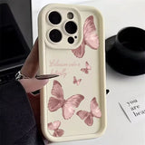 Retro Butterfly Silicone Phone Case For iPhone