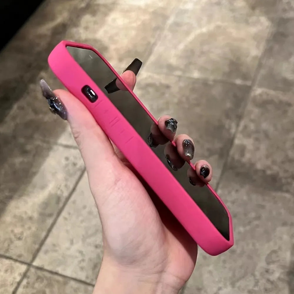 Custodia per cellulare carina in silicone con cuore d'amore 3D per iPhone